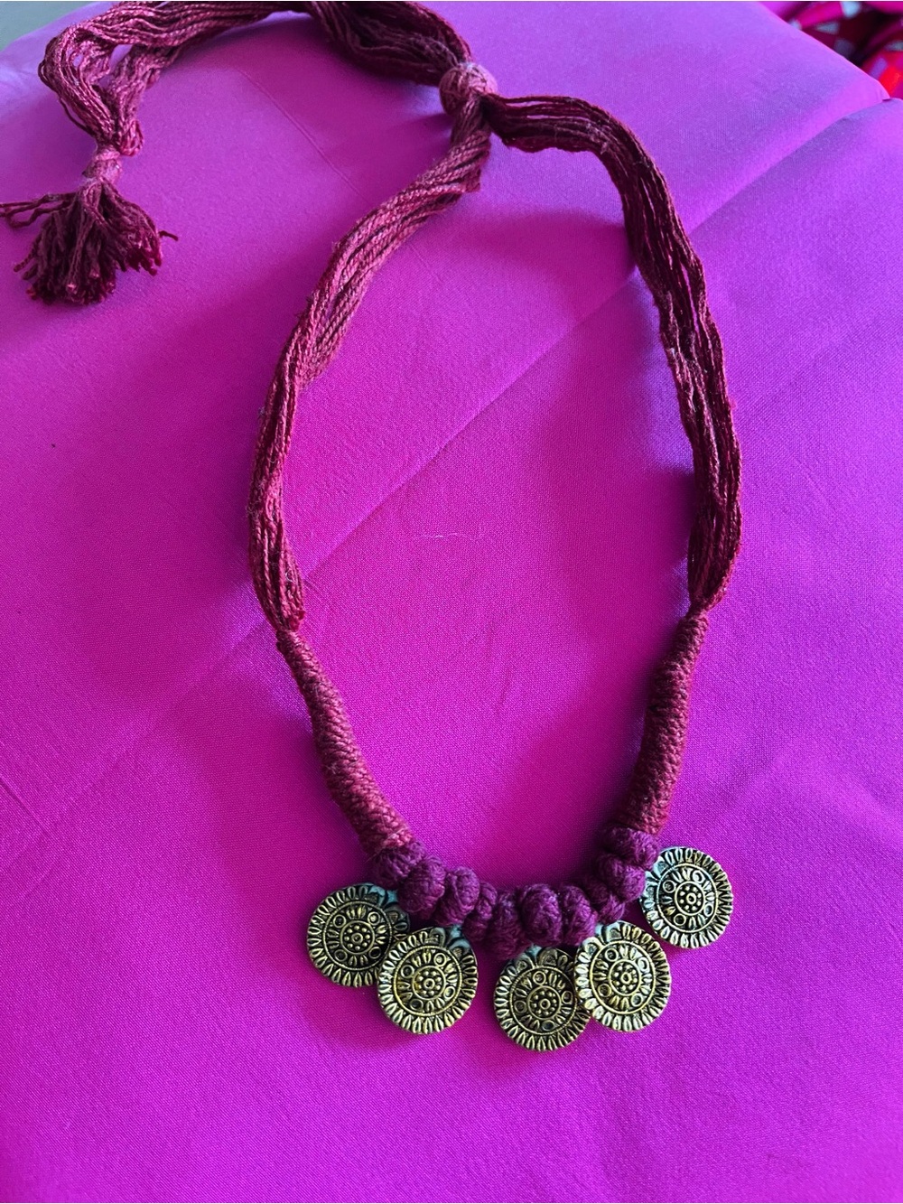INDIAN rustic TRIBAL COIN NECKLACE